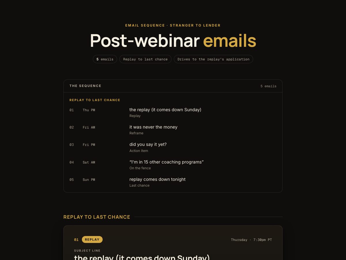 Post-webinar preview